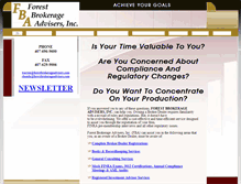 Tablet Screenshot of forestbrokerageadvisers.com